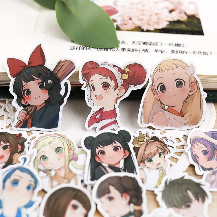 

37PCS Cute girl Stickers Crafts And Scrapbooking stickers book Student label Decorative sticker DIY Stationery