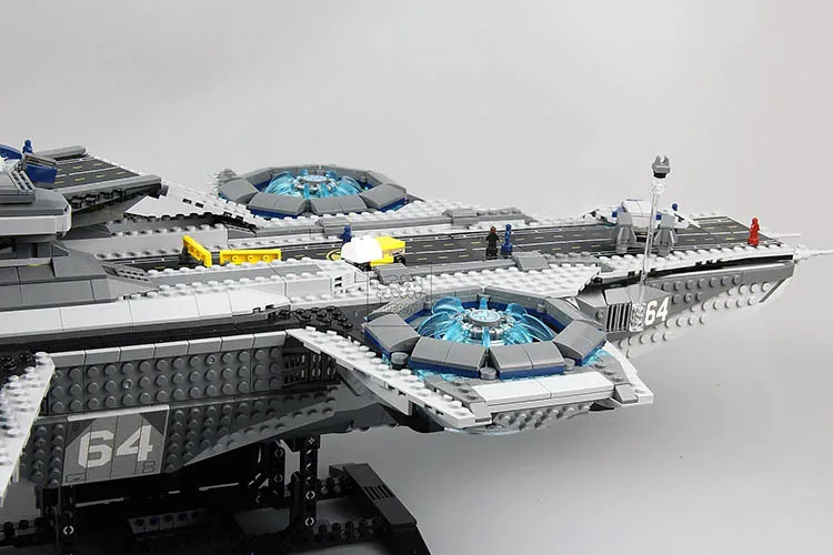 07043 серия супер героев щит Helicarrier Мстители Строительные блоки кирпичи игрушки 3057 шт. совместимые 76042