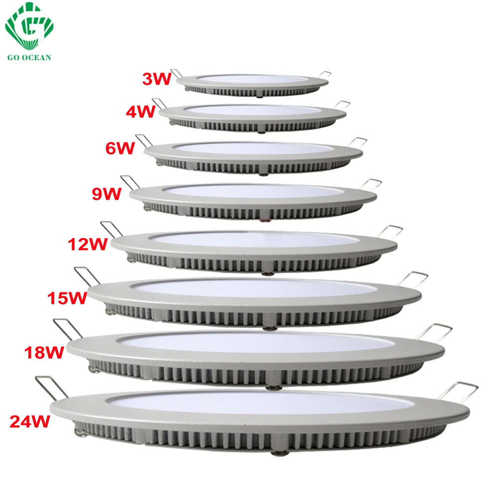 Details about   3W-24W LED Panel Light Recessed Ceiling Down Lights Bulb Ultra Slim Lamp Fixture 
