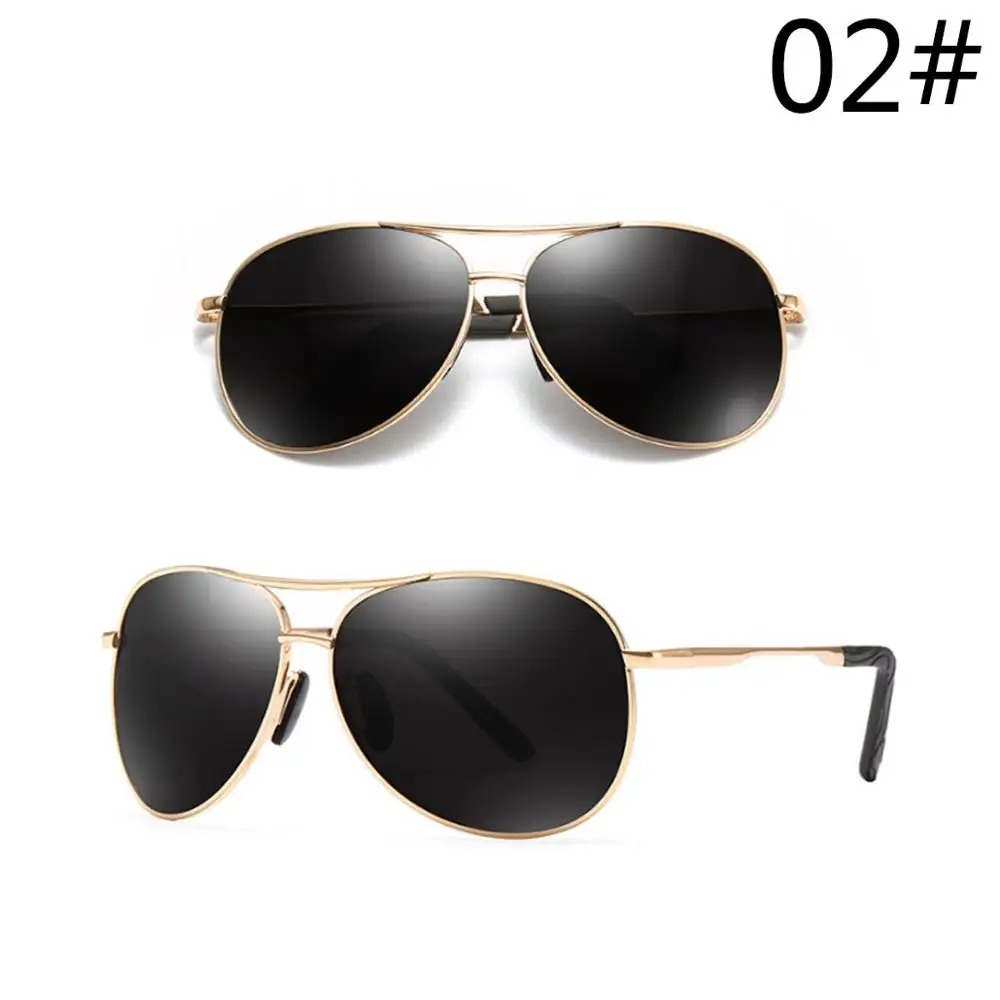 Летние поляризованные солнцезащитные очки мужские для вождения Мужские Винтажные Солнцезащитные очки для мужчин квадратные черные зеркальные брендовые дизайнерские очки UV400 - Цвет линз: 02