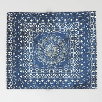 

Old Bookshop Magic Mandala in Blue Blanket 3D Flannel Blanket for Bed Fleece Throw Funny Plush Bedspreads Wholesale