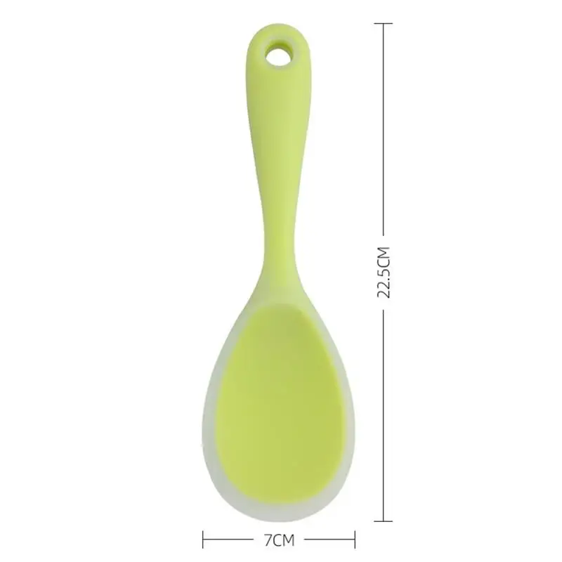 Colorful Silicone Rice Spoon Non-Stick Cooking Spoons Sushi Anti-Scalding Pot High-Temperature-Resistant Spoon Kitchen Utensils silicone kitchen utensils silicone cooking spoon