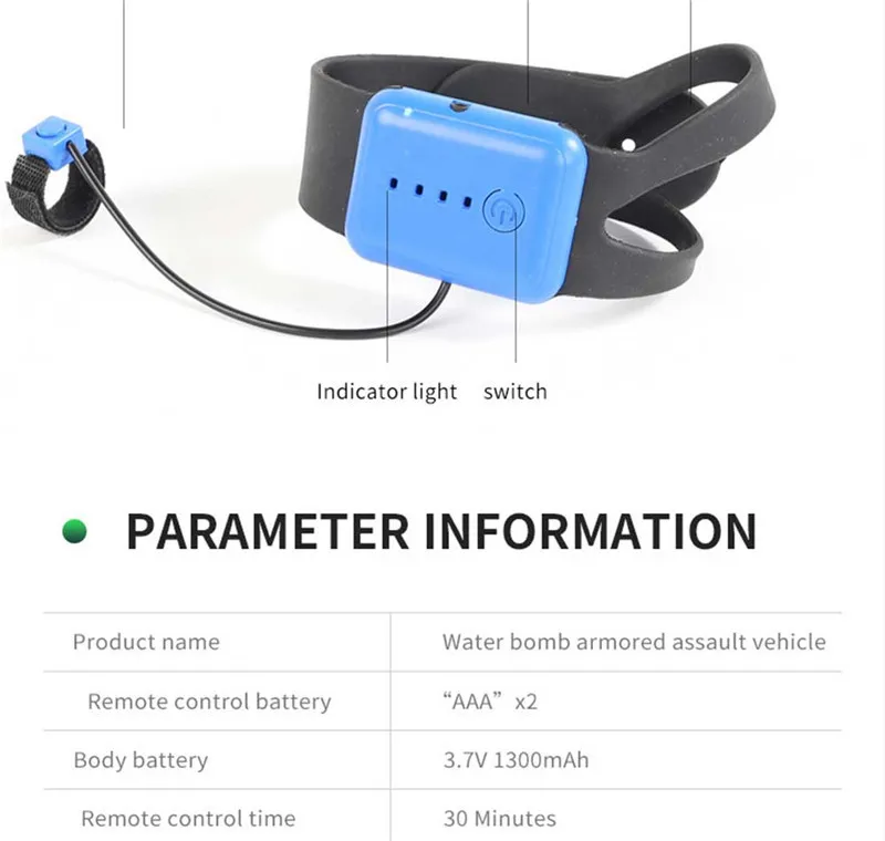 New Water Bomb Tank Car 2.4G Drift Launch Water Bomb Vehicle Gesture Watch Control Car 360 Degree Rotation Rc Stunt Car Toy