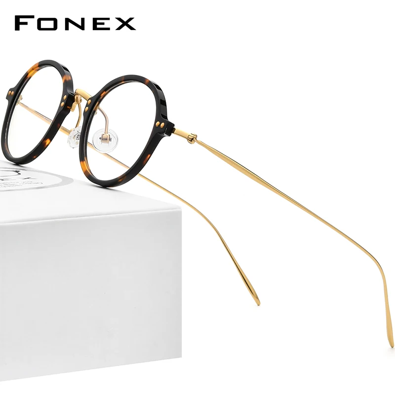 

FONEX Оправа для очков Мужская и женская, из ацетатного титана