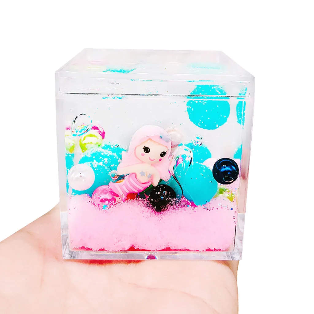 Цветные пушистые слизи игрушки Полимерная глина игрушки DIY смешивание цвет кристалл пенопластовая глина с аксессуарами слизь Детский пластилин игрушка W829