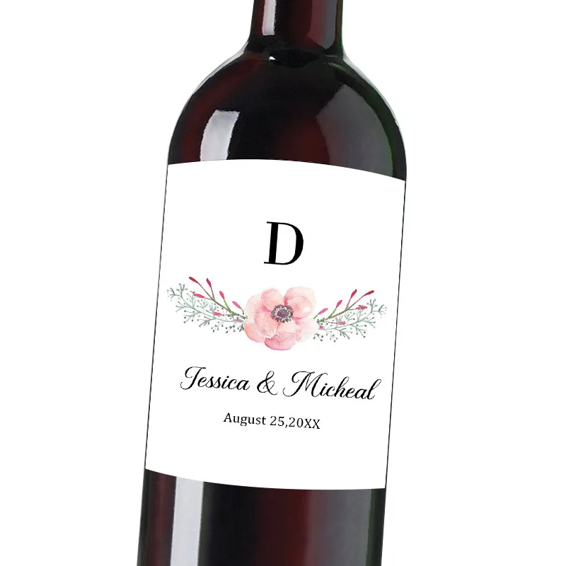 thumbnail image 1 of 20 etiquetas de vino personalizadas para aniversario de boda, pegatinas personalizadas para botellas de vino de matrimonio, regalos de boda para fiestas de cumpleaños, 1 of 5
