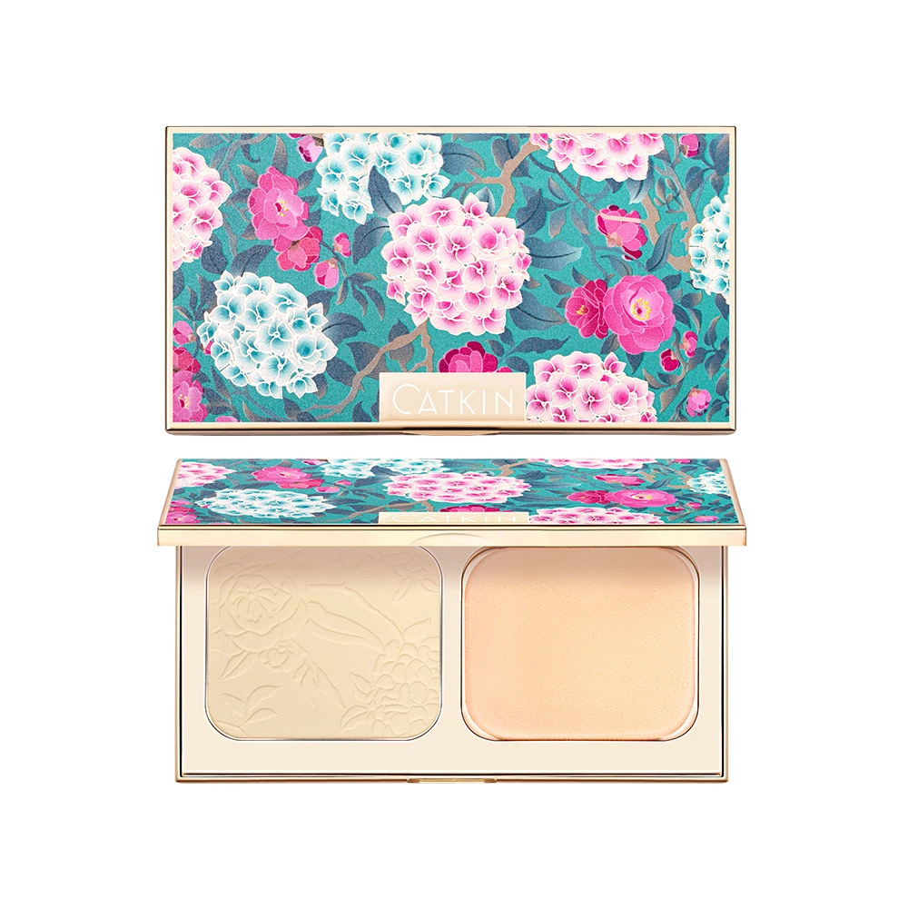 

CATKIN Makeup Face Pressed Powder Foundation Compact Matte Conceal Pores Silky Smooth Creamy Texture