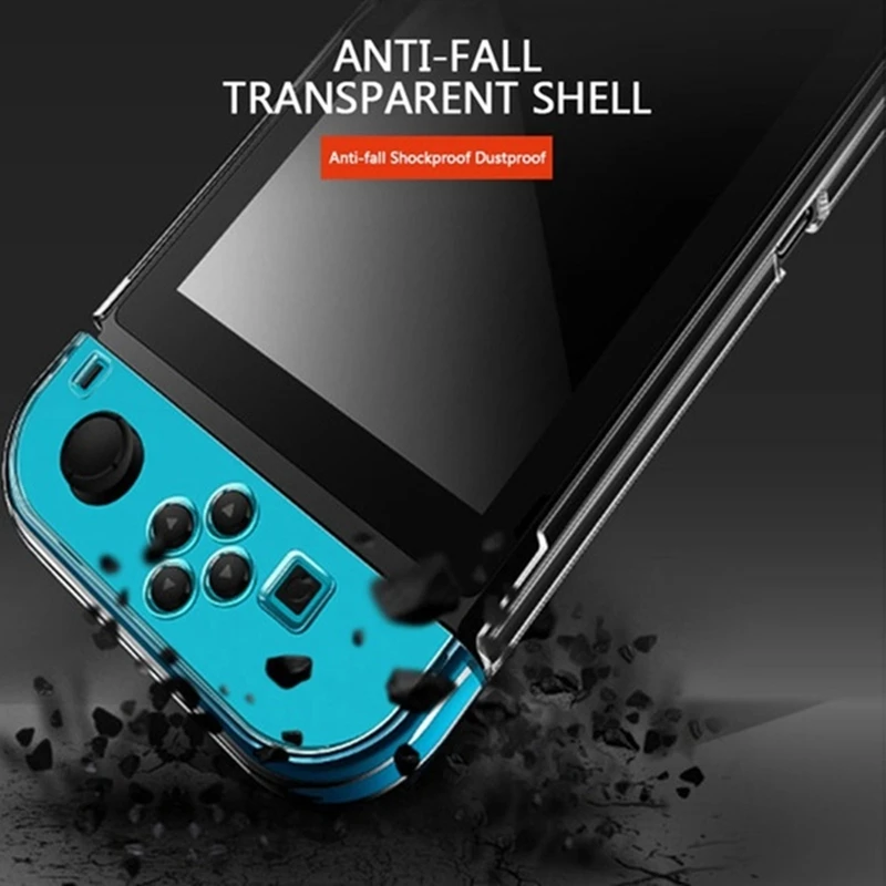 4 цвета защитный чехол для Nintendo Switch прозрачный Кристальный чехол пребывания ручки Защитный чехол прозрачный Твердый чехол для компьютера с защитной оболочки игры Acc