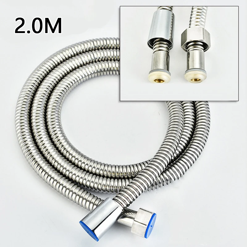 

Handheld 1m/1.5m/ 2m G1/2 Inch Flexible Shower Hose Stainless Steel Chrome Bathroom Flexible For Bath Accessories