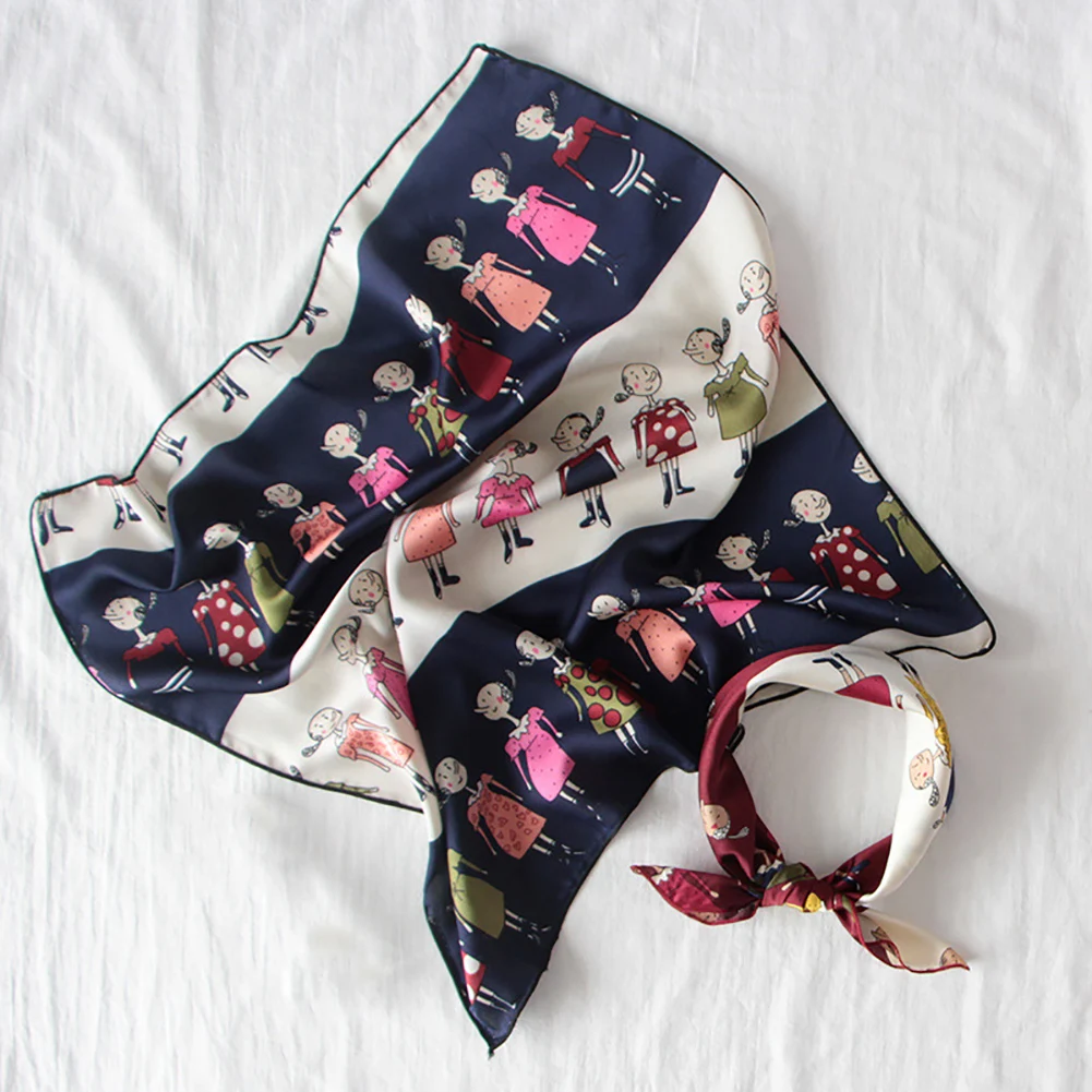 Теги de moda bufanda высокое качество para mujer pequeños cuadrados suaves bufanda фарфор de la cabeza con estampado de r