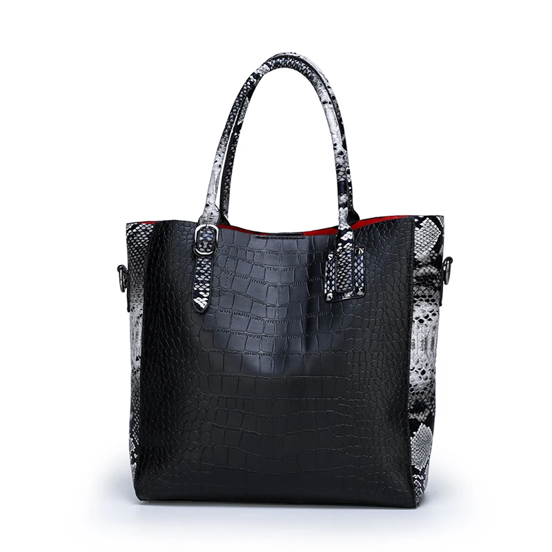 Роскошные женские сумки, комплект из 3 предметов, Ретро Женские сумки из имитации крокодиловой кожи, кожаная классическая женская сумка через плечо с кошельком