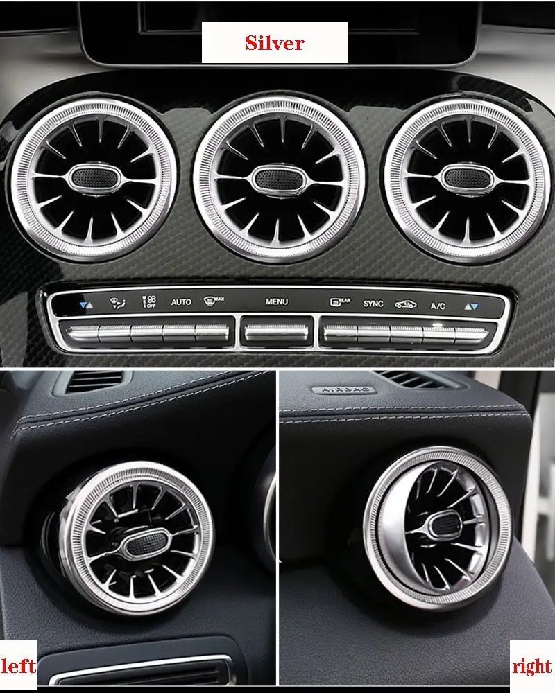 Для Mercedes Benz C GLC класс W205 X253 15-19 интерьер автомобиля Передняя консоль Кондиционер AC вентиляционное отверстие турбо стиль заменить
