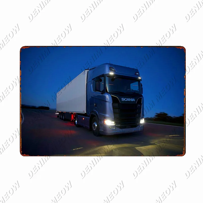 6 Металлическая вывеска Scania, винтажная жестяная вывеска для тяжелых грузовиков, ретро настенный художественный плакат для гаража, бара, паба, человека, пещеры, наклейка, домашний декор, WY116 - Цвет: 6