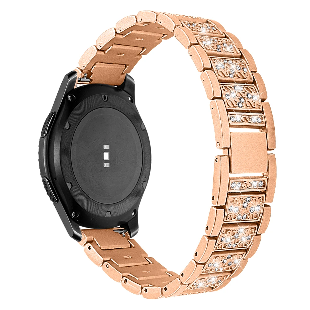 Бриллиантовый ремешок из нержавеющей стали для часов Xiaomi Huaimi Amazfit GTR, роскошный ремешок для часов Amazfit Bip Bit Youth/GTS Pace Watch
