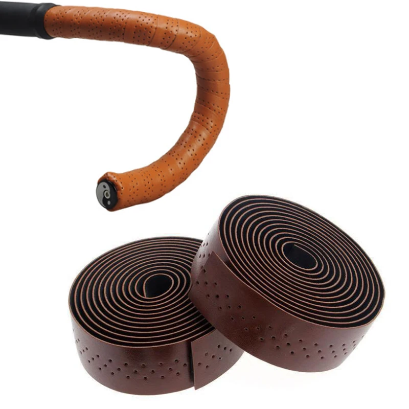 

MTB Bicycle Handlebar Tape Anti-slip Faux Leather Straps Road Bike Wear-resistant Handlebar Straps Cycling Bike Handlebar