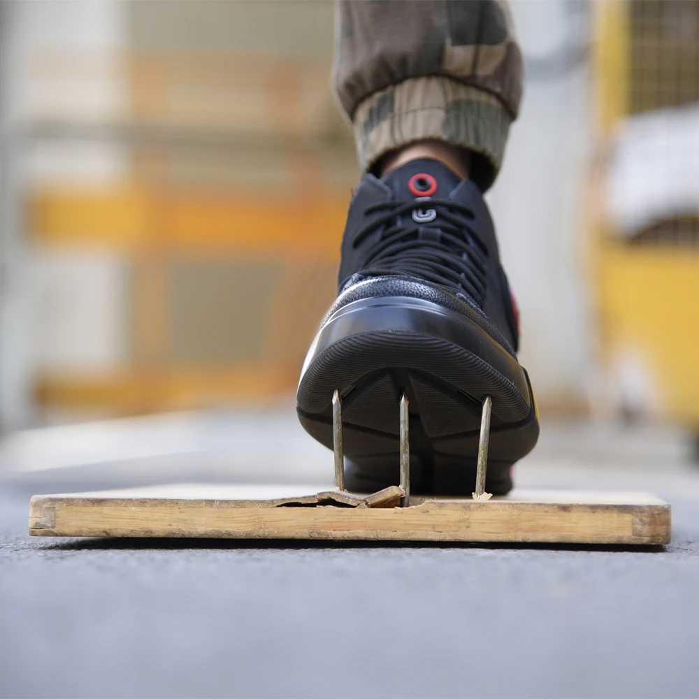 men New safety boots warm and sturdy work male steel toe cap outdoor breathable anti-smashing anti-piercing safety boots