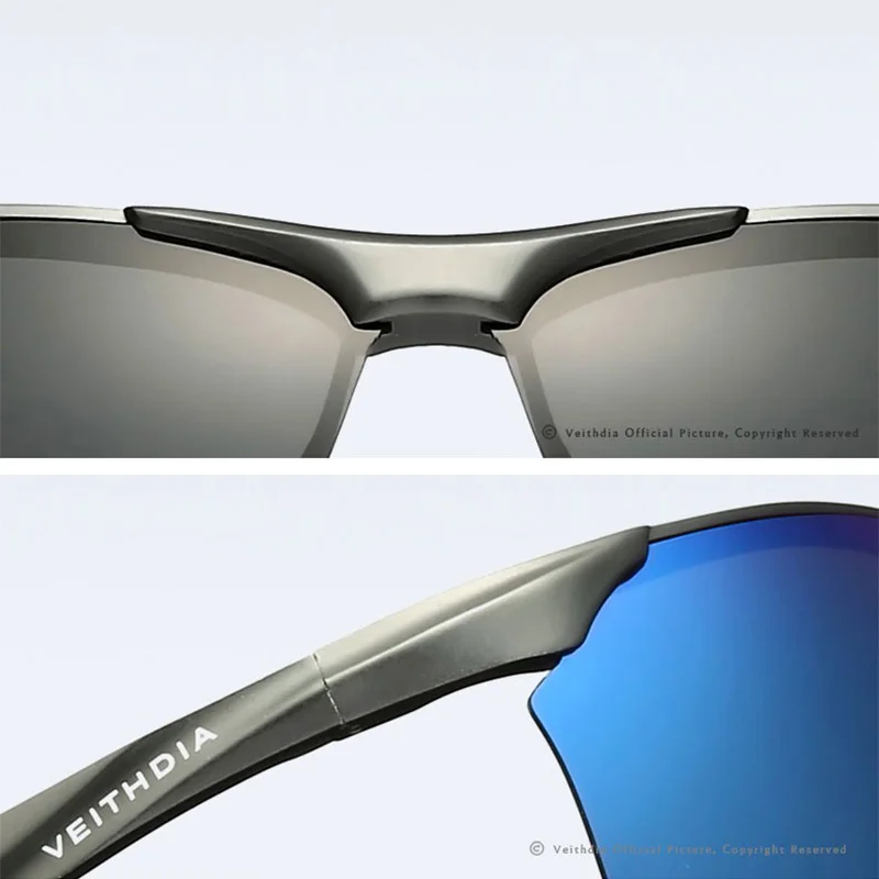 Бренд VEITHDIA, алюминиево-магниевые мужские солнцезащитные очки, зеркальные очки для мужчин, мужские очки, 6576