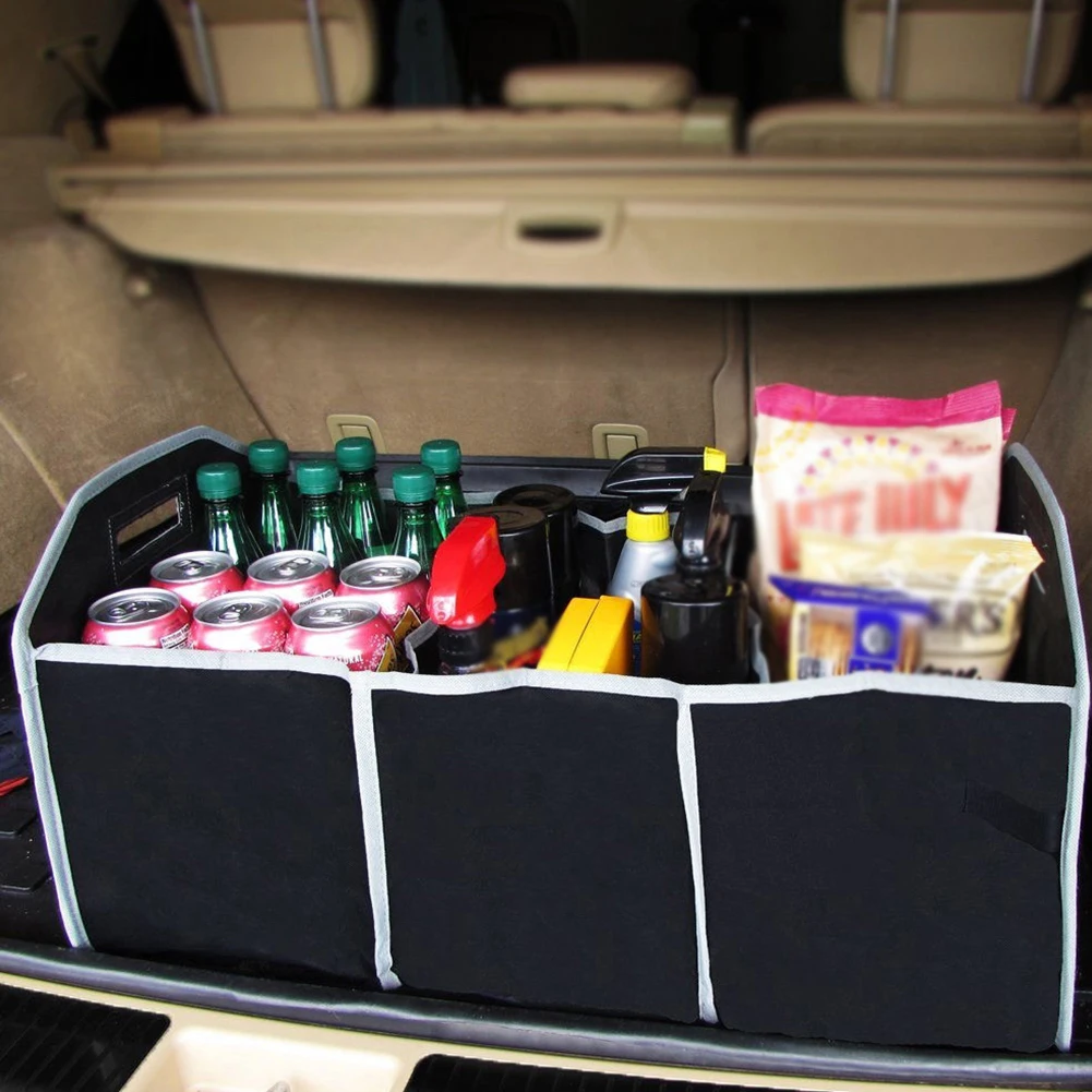 

Car Trunk Storage Bag Organizer Foldable Toys Food Tool Storage Box SUV Truck Cargo Container Bags Box Car Stowing Tidying