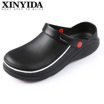

Slip On Resistant Kitchen Shoes Chef Clogs Multifunctional Restaurant Garden Safety Work Medical Shoes For Men Women size 36-45