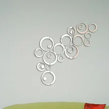 Поставка товаров акриловая стерео Зеркальная Наклейка круговое кольцо DIY креативное зеркальное украшение Qtr012