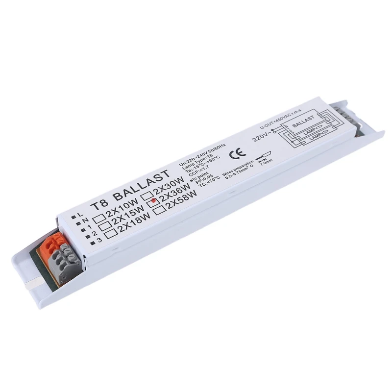 220-240V AC 2x36W Wide Voltage T8 Electronic Ballast Fluorescent Lamp Ballasts electronic ballast