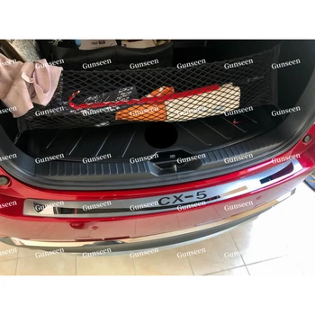 

For Mazda CX-5 CX5 CX 5 Trunk Trim Car stainless steel Rear Bumper Protector Door Sill Cover Auto Sticker styling Accessories