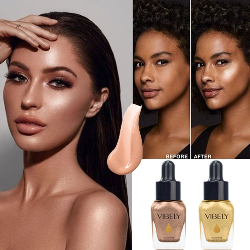 Liquid Highlighter Glow Face Make Up Shimmer Shiny Bronzer Brighten Countour Makeup 7 Colors High Light Cream | Красота и здоровье