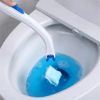 

Disposable Brush Head Toilet Brush And Holder Set Bowl Bathroom Cleaning Kit With 12PCS Refill Heads Bathroom Disinfecting Tool