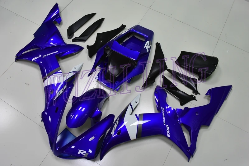 Пластиковые обтекатели YZF R1 2002 Пластиковые обтекатели YZF1000 R1 03 синий красно-белый обтекатель для YAMAHA YZFR1 2002-2003