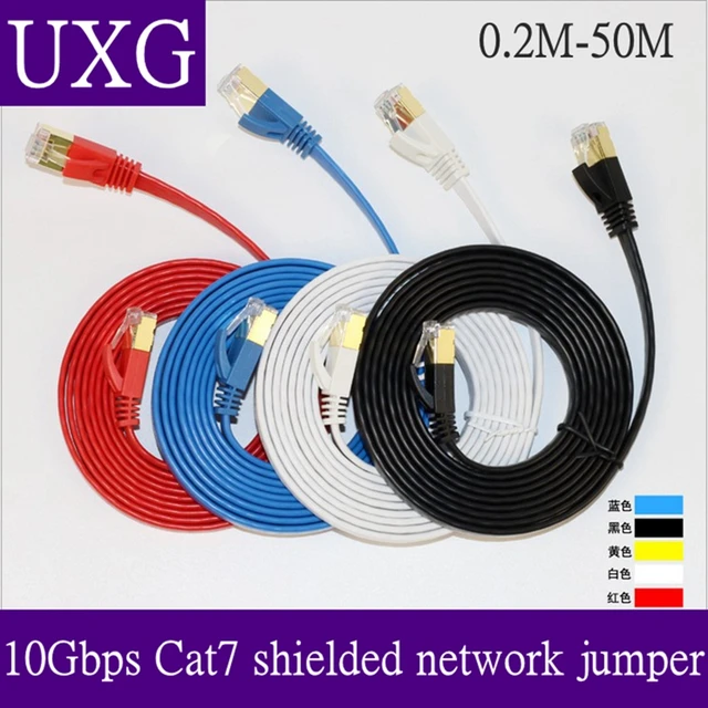 Vention-Cable Ethernet Cat 7 Lan STP RJ45, Cable de red para enrutador de  ordenador, enrutador de ordenador portátil, Cable plano de 20M - AliExpress