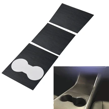 

Wrap Car Center Console Self Adhesive Armrest Box Decorative Sticker Control Panel Protector Carbon Fiber For Tesla Model 3