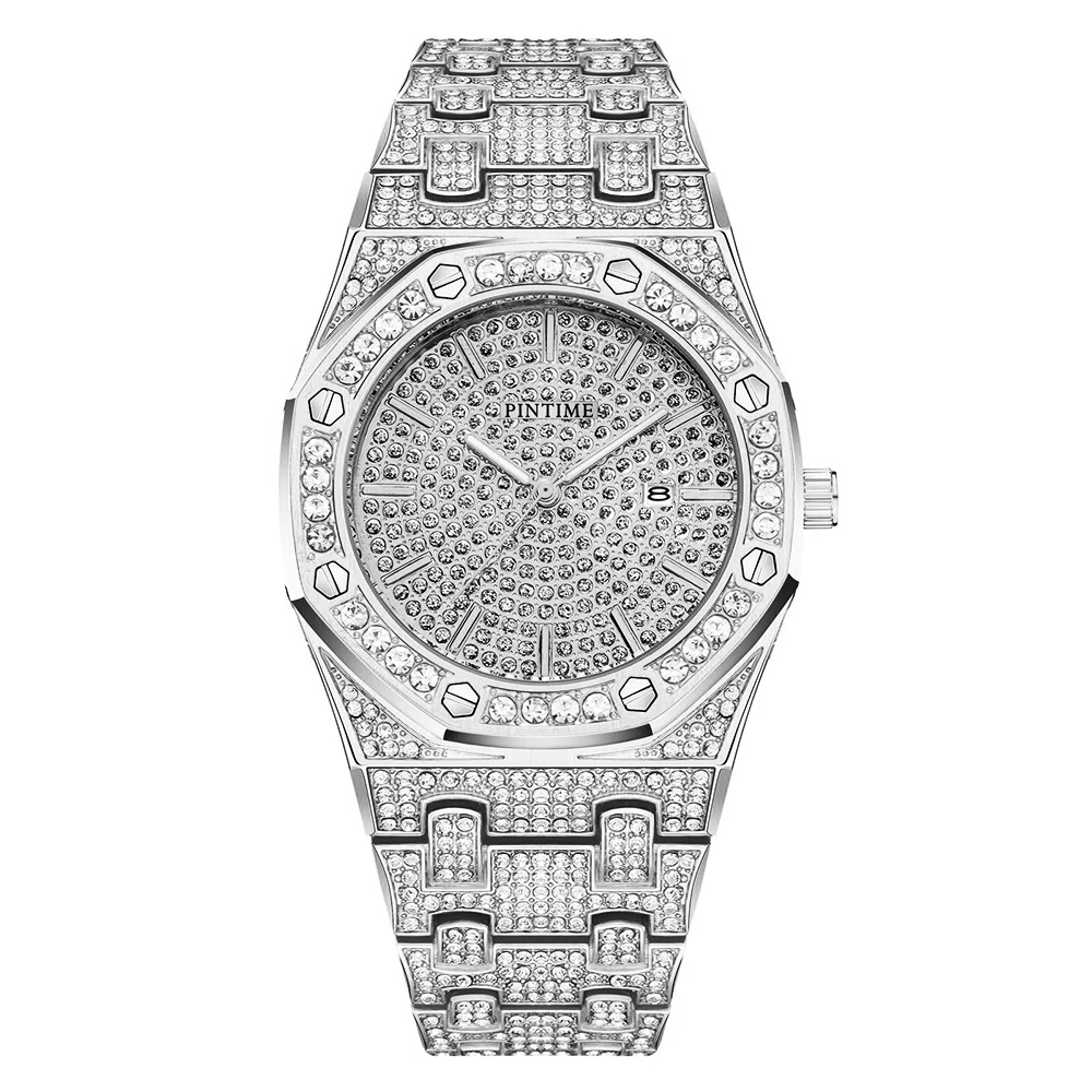 Новинка, мужские часы, Топ бренд, Роскошные, Iced Out часы, золото, алмаз, часы для мужчин, квадратные Кварцевые водонепроницаемые наручные часы, Relogio Masculino
