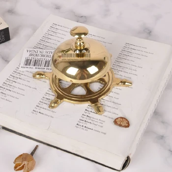 

British-Style Fine Copper Reminder Creative Cool India Import Handmade Light Brass Bell chuan cai ling Calling Bell