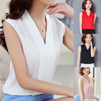 

Casual Summer Chiffon Women Casual Office Work Blouse Short Sleeve Loose Top Shirt Tee Shirts Tops Blouse Plus Size Elegant