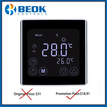 

Beok TST17-EP 16A Weekly Programmable Floor Heating Thermostat Electric Heating Room Temperature Controller