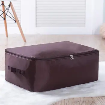 

Solid Color Portable Home Pillow Duvet Quilt Bag Waterproof Clothes Organizer Handle Folding Case Zippered Storage Pouch