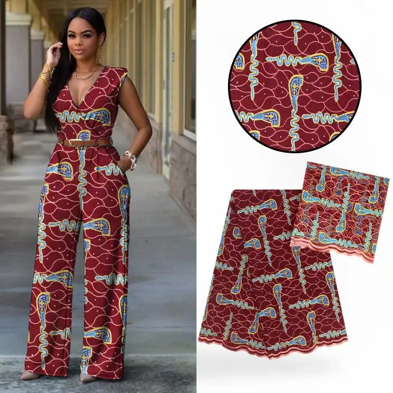 Африканская восковая ткань с рисунком, ткань с камнем,, последние высококачественные африканские хлопковые ткани, популярный стиль, вечерние YB01