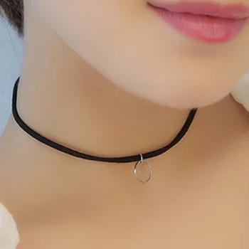 

han edition fashion necklace jewelry in Europe and America sautoir minimalist light luxury geometrical circle necklace