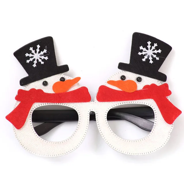 Рождественская игрушка для взрослых детей солнцезащитные очки 10 стилей милые Санта Клауса очки игрушка украшение - Цвет: E