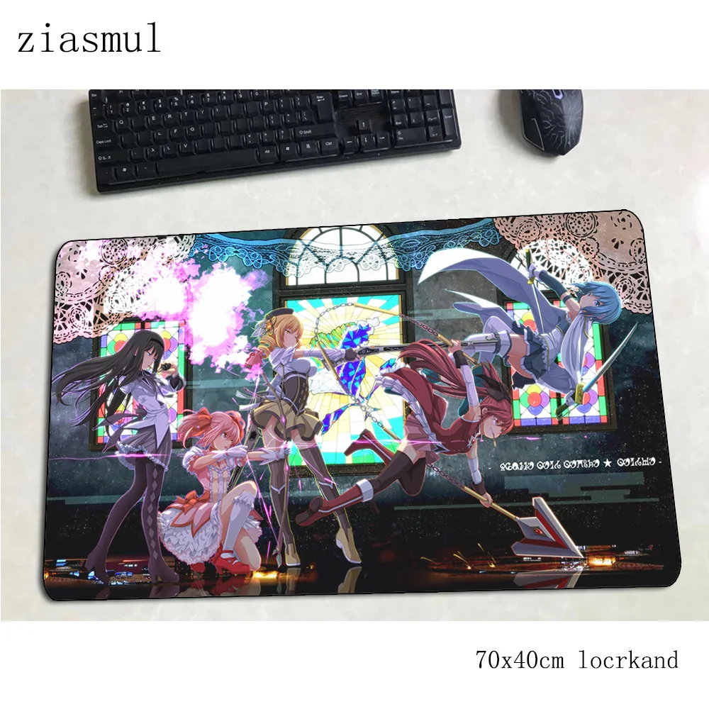 Homura Akemi Коврик Для Мыши Компьютерный коврик 70x40 см игровой коврик для мыши большой толстый коврик для мыши Клавиатура игры ПК геймер стол