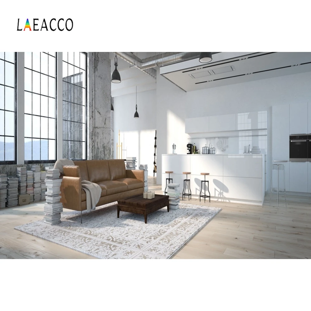 Laeacco фотосессия для гостиной Декор интерьера Фотофон диван окно ковер фотография