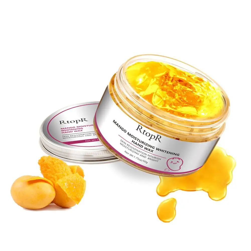 

Hot Sell Mango Moisturizing Hand Wax Whitening Skin Hand Mask Repair Exfoliating Calluses Film Anti-Aging Hand Skin Cream
