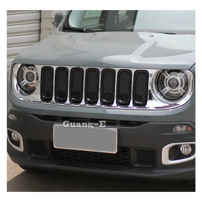 Для Jeep Renegade автомобильный корпус Стайлинг крышка Защитный датчик Отделка Передняя решетка решетки вокруг 1 шт