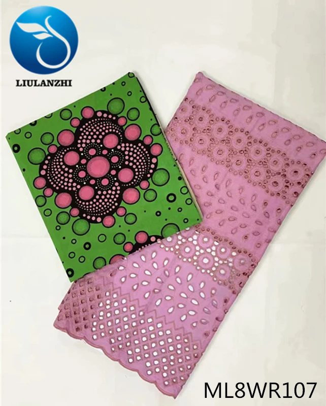 LIULANZHI принты нигерийский воск farbics вышивка хлопок сухой кружевной ткани вуаль tissu Хлопок вечерние кружева материал ML8WR93-116