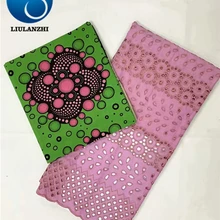 LIULANZHI принты нигерийский воск farbics вышивка хлопок сухой кружевной ткани вуаль tissu Хлопок вечерние кружева материал ML8WR93-116