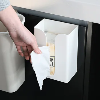 

Wall-mounted Bathroom Toilet Paper Holder Creative Simplicity Multi-function Save Space Tissue Box Garbage Bag Storage Boxes