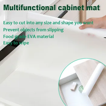 

Reusable Drawer Mat Cabinet Mat Waterproof Dustproof Contact Paper Moisture-Proof Washable Shelf Drawer Liner for Kitchen