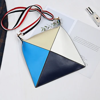 

Turkish Style Niche Design Multifunctional Folding Triangle Color Matching Handbag Shoulder Diagonal Bag Women Crossbody