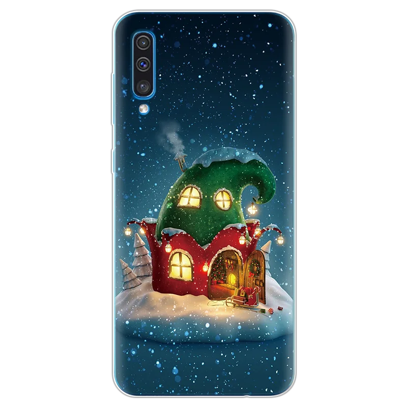 Merry Christmas Cartoon Santa Claus Deer Case For Samsung Galaxy A50 Soft Silicon Coque For Samsung A40 A60 A70 A7 A9 Cover - Цвет: sdlvwu