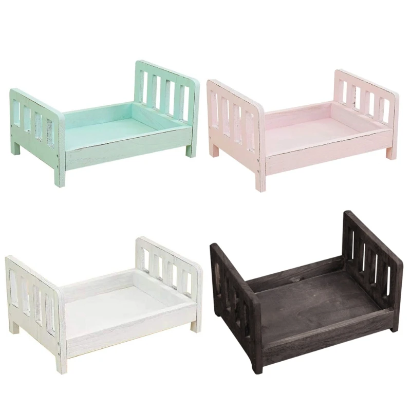 Accesorios de fotografía recién nacido, cama de madera, Poses infantiles, accesorios de fondo desmontables, nuevo